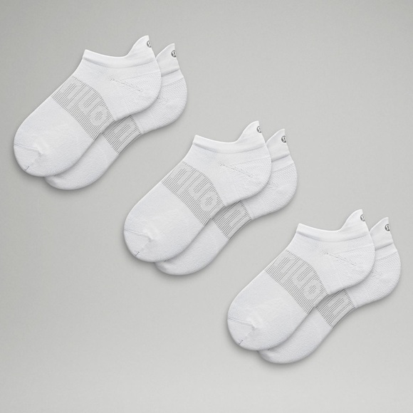 lululemon athletica Other - Lululemon‎ Men's Power Stride Tab Socks 3 Pack White size medium NWT